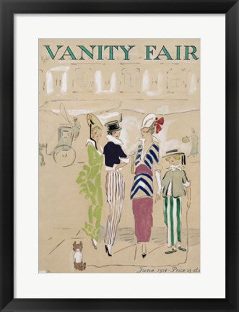 Framed Art Vanity Fair June 1914 Cover Wall Decor 18x24 Artwork